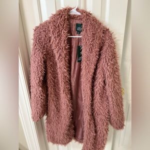 Pink Faux fur coat